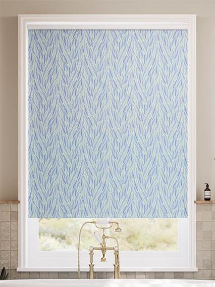 Falling Leaves Blue & Aqua Roller Blind thumbnail image