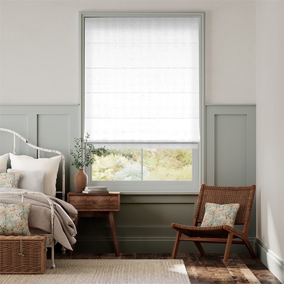 Felicity True White Roman Blind