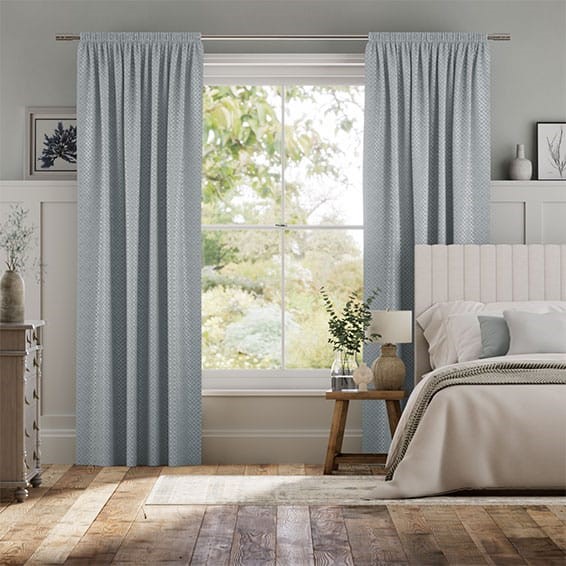 Filigree Misty Blue Curtains