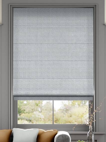 Filigree Misty Blue Roman Blind thumbnail image