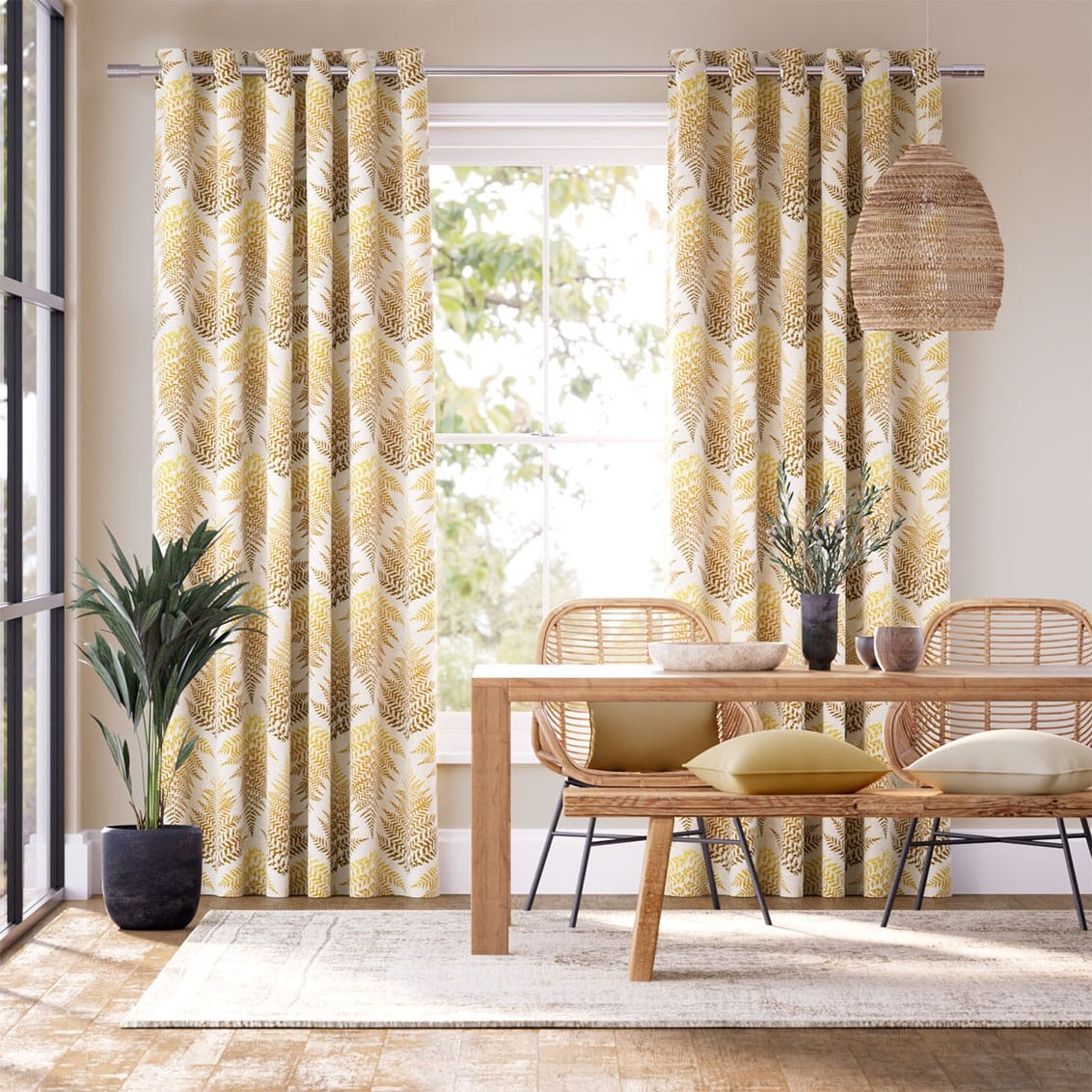 Filix Mustard Curtains