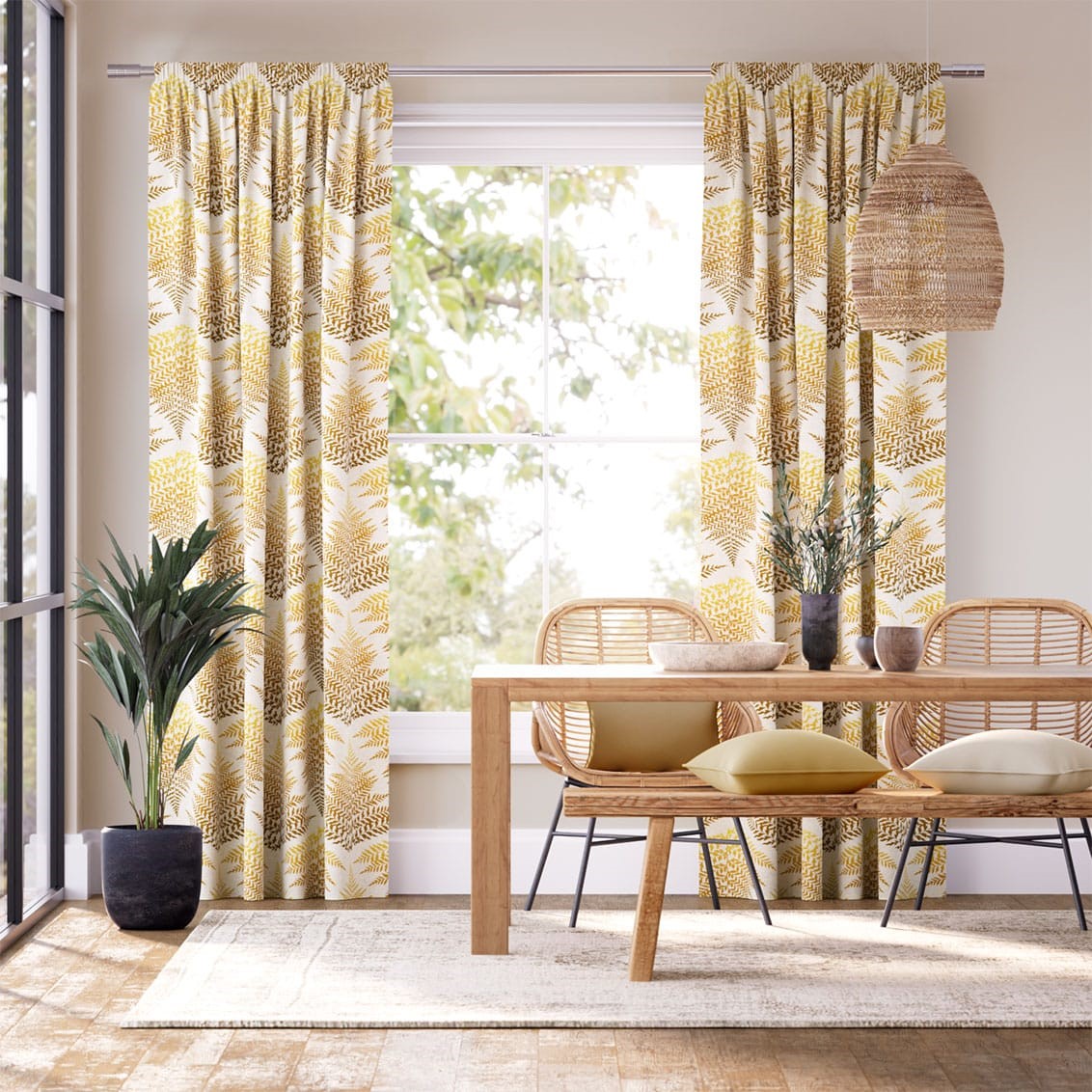 Filix Mustard Curtains