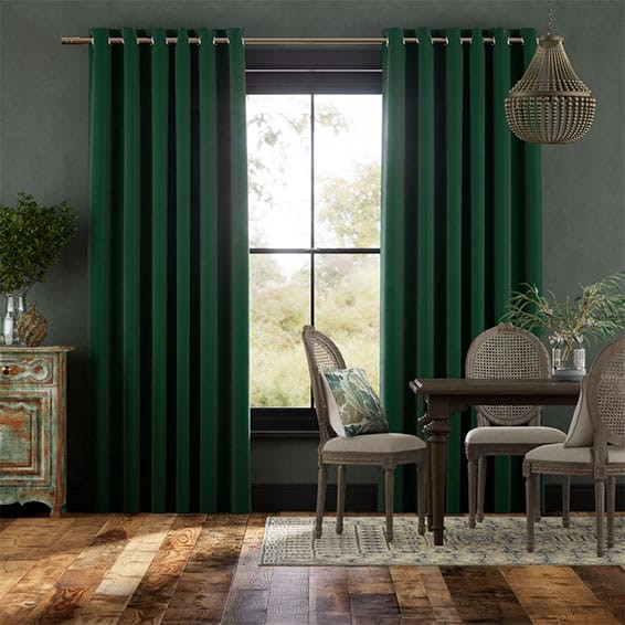 Fine Velvet Forest Green Curtains