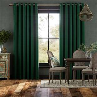 Fine Velvet Forest Green Curtains thumbnail image