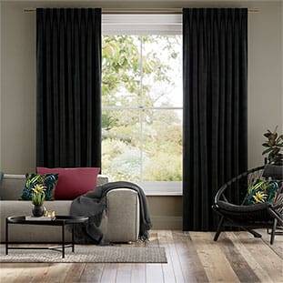 Fine Velvet Jet Black Curtains thumbnail image