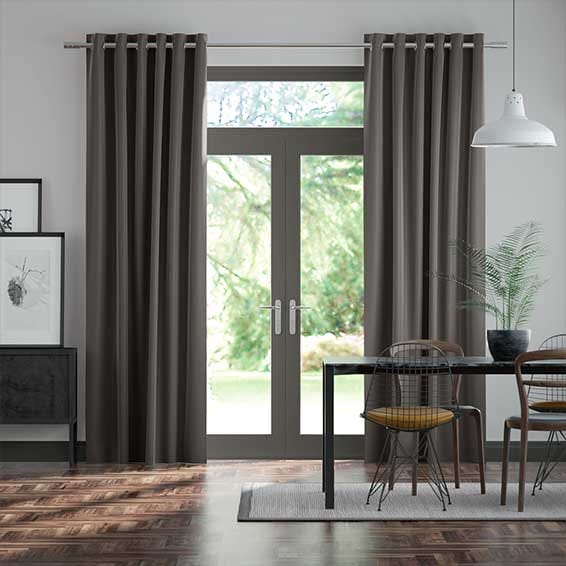 Fine Velvet Mouse Grey Curtains