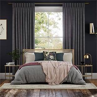 Fine Velvet Smoke Grey Curtains thumbnail image