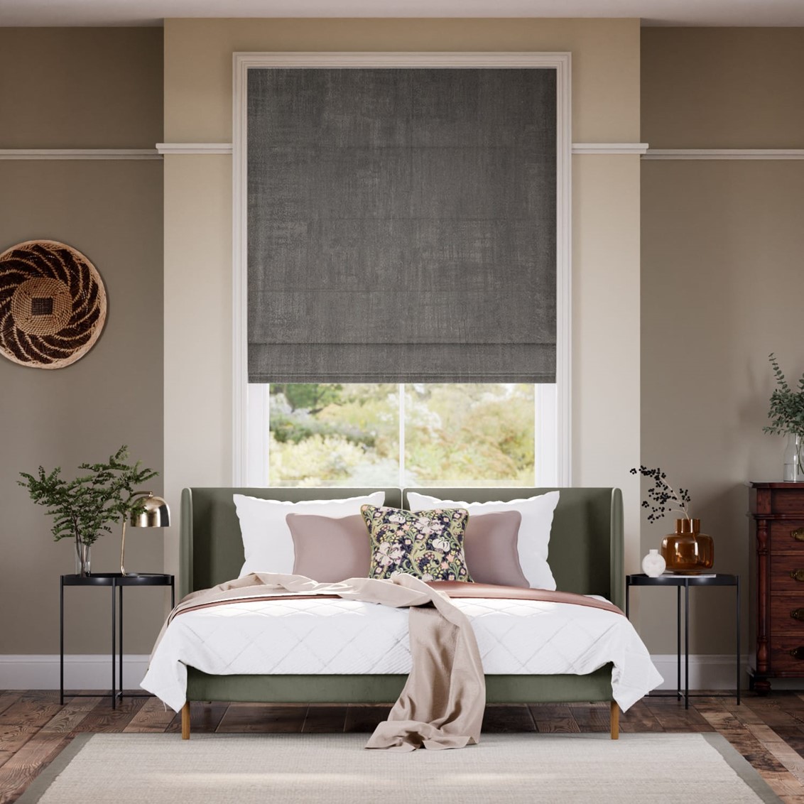 Finnestone Velvet Steel Roman Blind