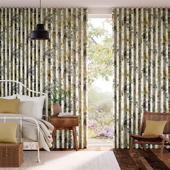 Fiori Linen Daffodil Curtains