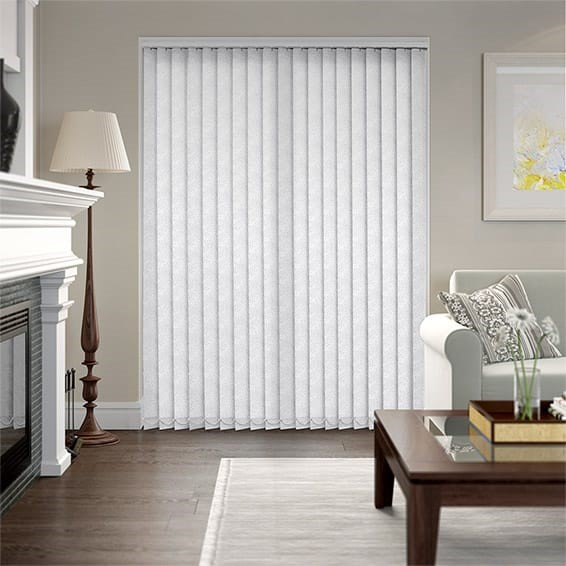 Flora Snow White Vertical Blind