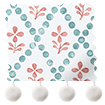 Floral Trellis Pom-Pom Aqua & Spice swatch image