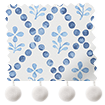 Floral Trellis Pom-Pom Blue Roman Blind sample image