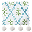 Floral Trellis Pom-Pom Blue & Green swatch image