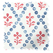 Floral Trellis Blue & Red swatch image