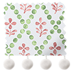 Floral Trellis Pom-Pom Green & Blush Roman Blind sample image