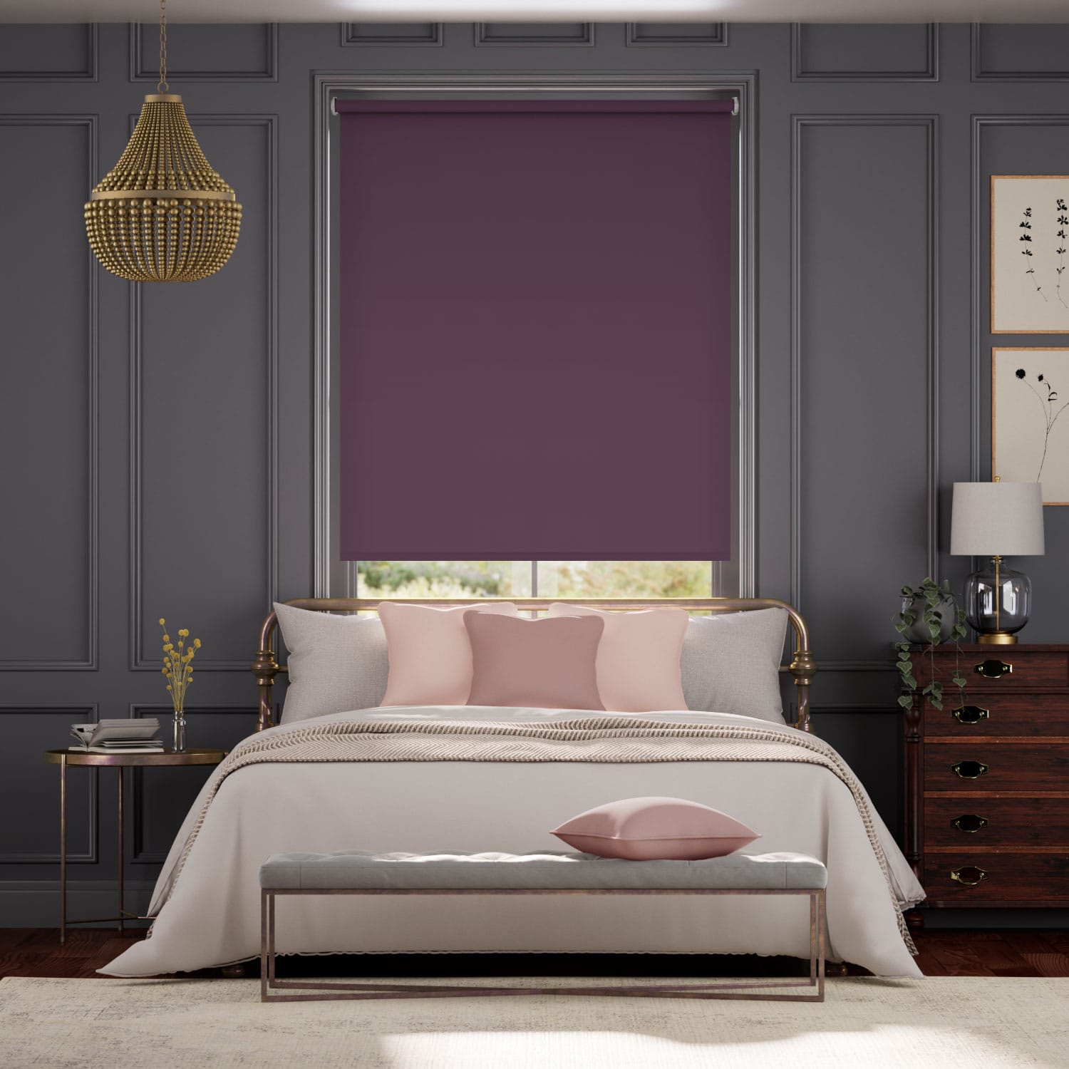 Florence Blackout Amethyst Roller Blind