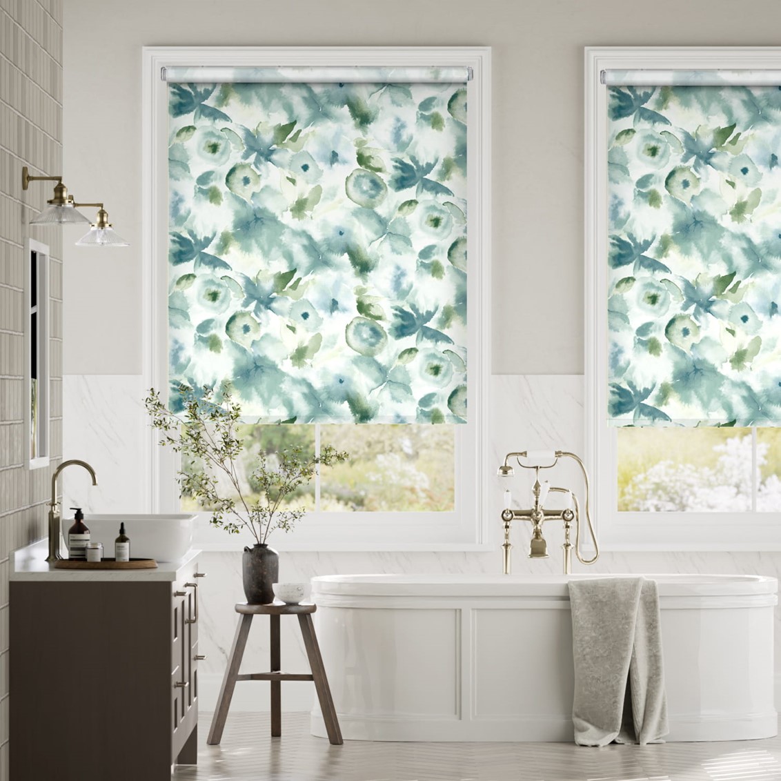 Flores Seaspray  Roller Blind