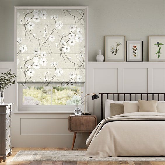 Floris Ashen White Roman Blind