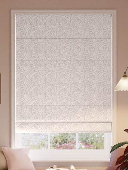 Flower Block Blush Roman Blind thumbnail image