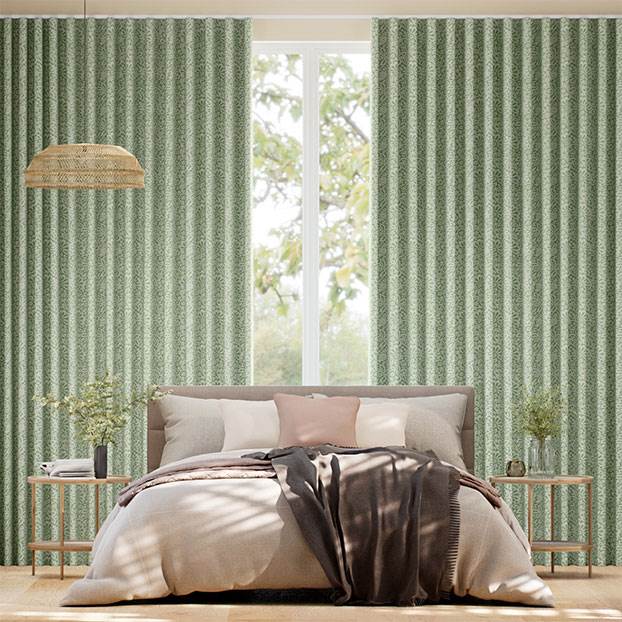 Flower Block Green Curtains thumbnail image