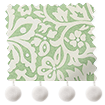 Flower Block Pom-Pom Green Roman Blind sample image