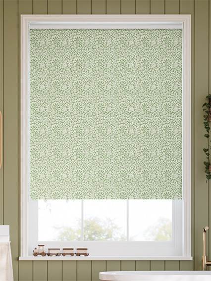 Flower Block Green Roller Blind thumbnail image