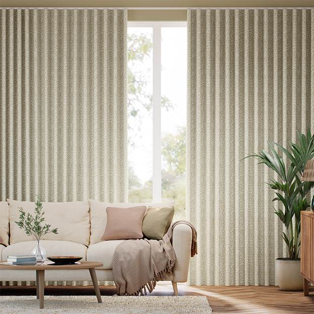 Flower Block Neutral Curtains thumbnail image