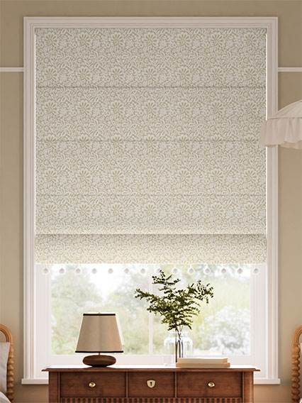 Flower Block Pom-Pom Neutral Roman Blind thumbnail image