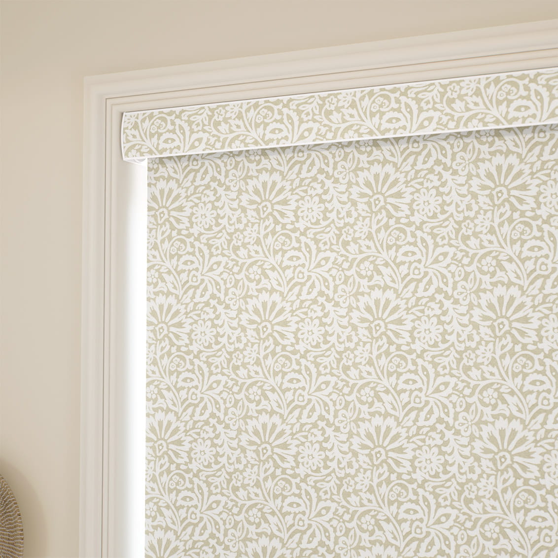 Flower Block Neutral Roller Blind