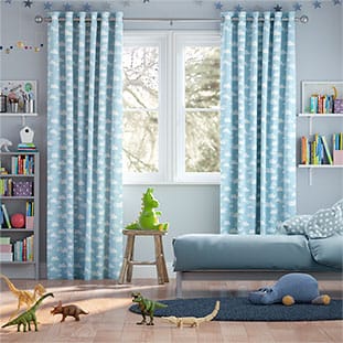 Fluffy Clouds Blue Curtains thumbnail image