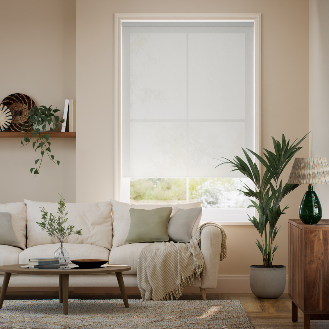 Fonda Smoke Grey Magic Screen Roller Blind