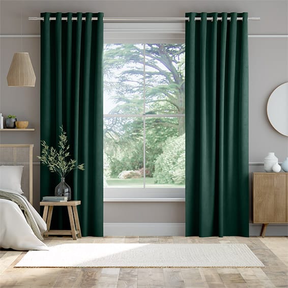 Velvet Forest Green  Curtains