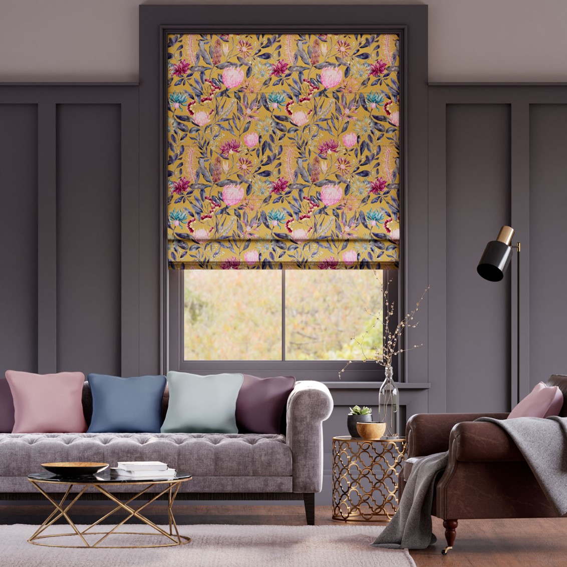 Fortazela Gold Roman Blind