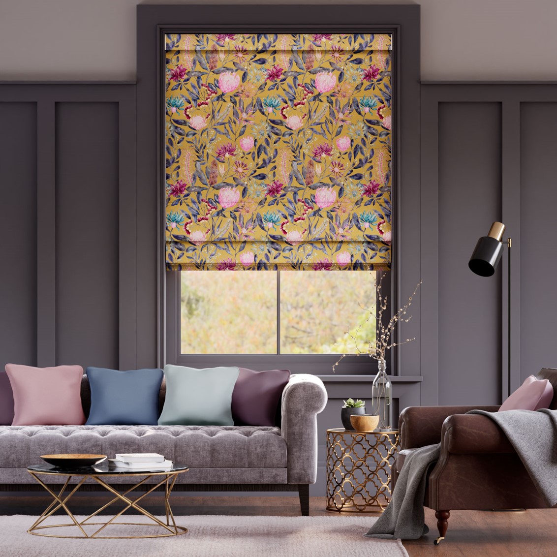 Fortazela Gold Roman Blind