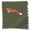 Foxes Forest Green Roller Blind sample image