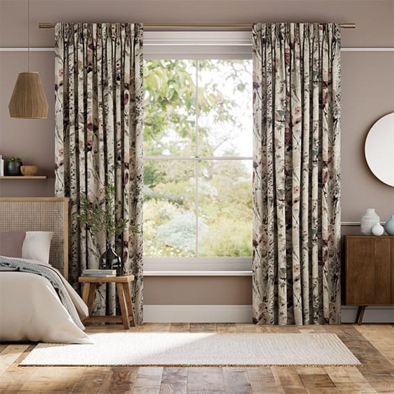 Foxglove Linen Rose Blush Curtains