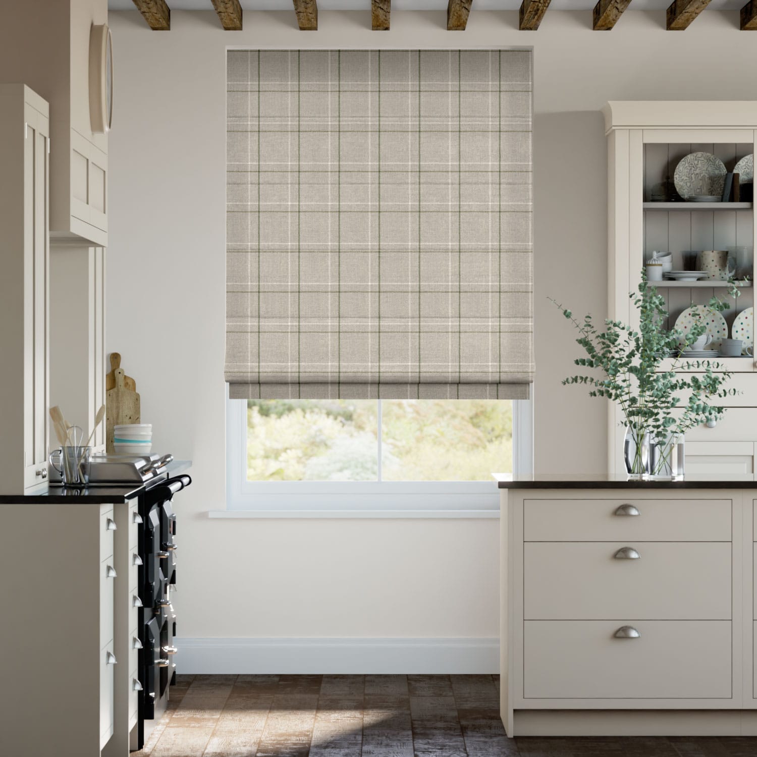 Fraser Olive Roman Blind