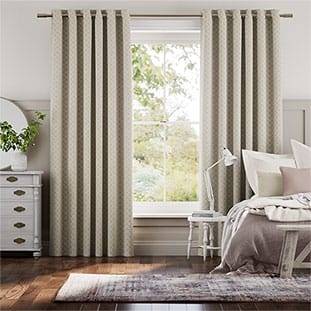 Fretwork Diamond Linen Curtains thumbnail image