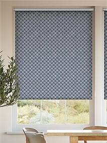 Twist2Go Fretwork Diamond Indigo Roller Blind thumbnail image