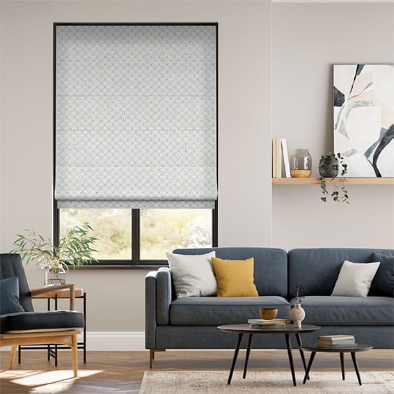 Fretwork Diamond Pebble Roman Blind