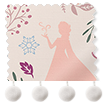 Frozen Pom Pom Soft Rose Roman Blind sample image