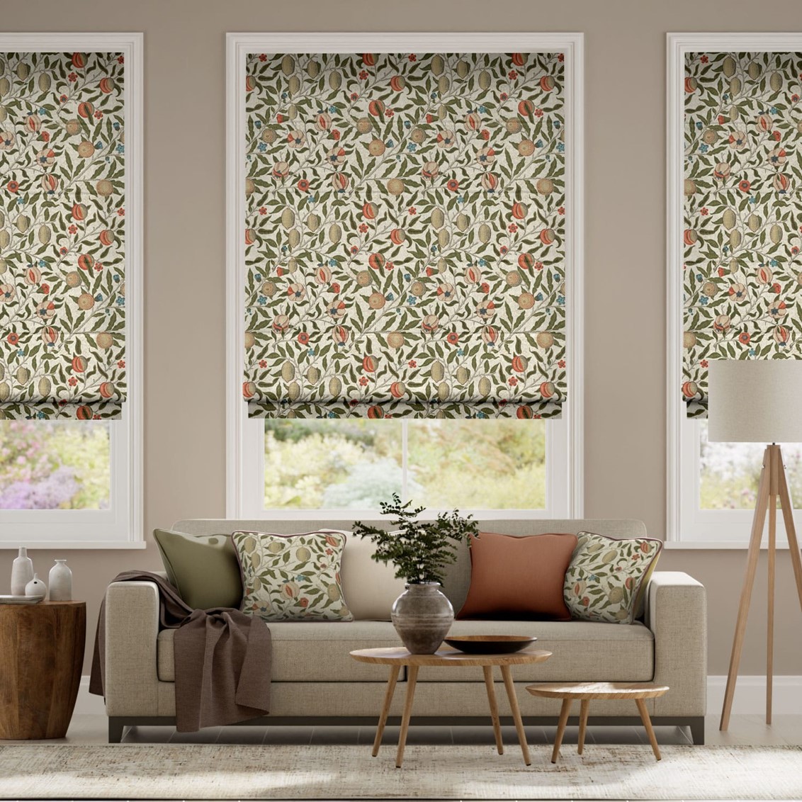 William Morris Fruit Autumn Roman Blind