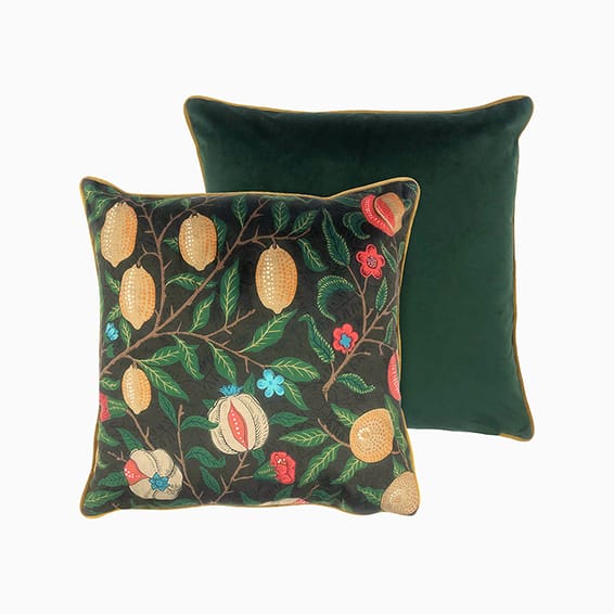 William Morris Fruit Ebony Cushion