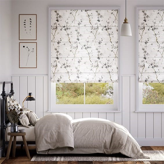 Fuji Blossom Faux Silk Cloud Roman Blind