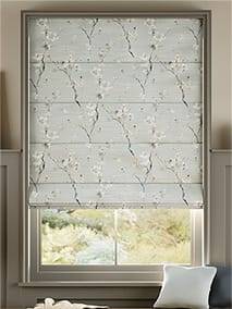 Fuji Blossom Faux Silk Powder & Gold Roman Blind thumbnail image