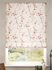 Fuji Blossom Faux Silk Sunset Pink Roman Blind thumbnail image