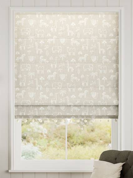 Funky Jungle Mini Pebble & Chalk Roman Blind thumbnail image