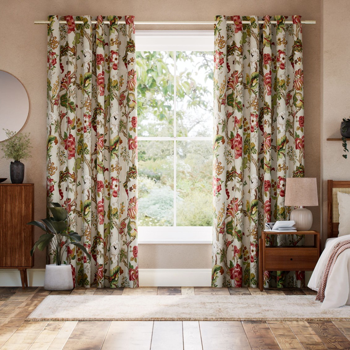 Fusang Tree Rouge Sage Curtains