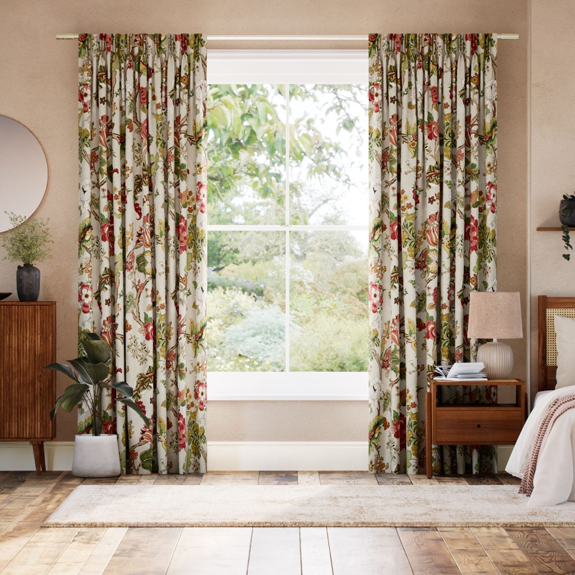 Fusang Tree Rouge Sage Curtains