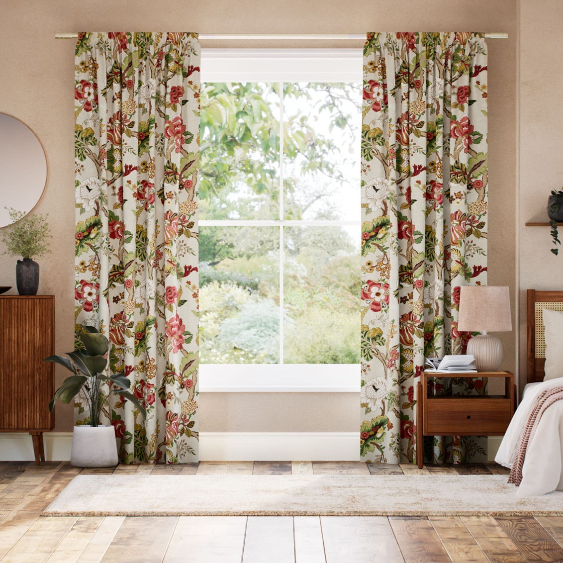 Fusang Tree Rouge Sage Curtains